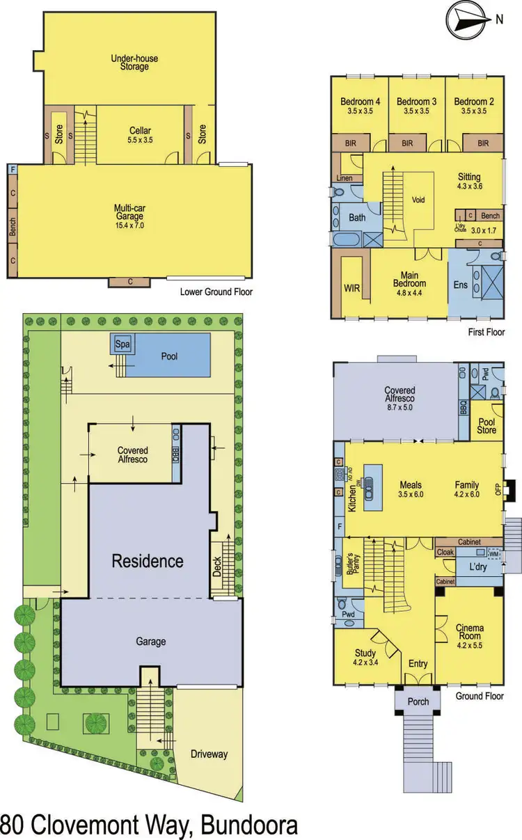 Floorplan of Homely house listing, 80 Clovemont Way, Bundoora VIC 3083