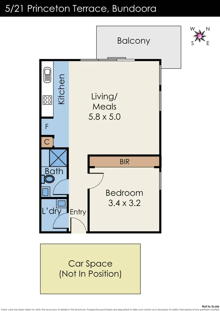 Floorplan of Homely apartment listing, 5/21 Princeton Terrace, Bundoora VIC 3083