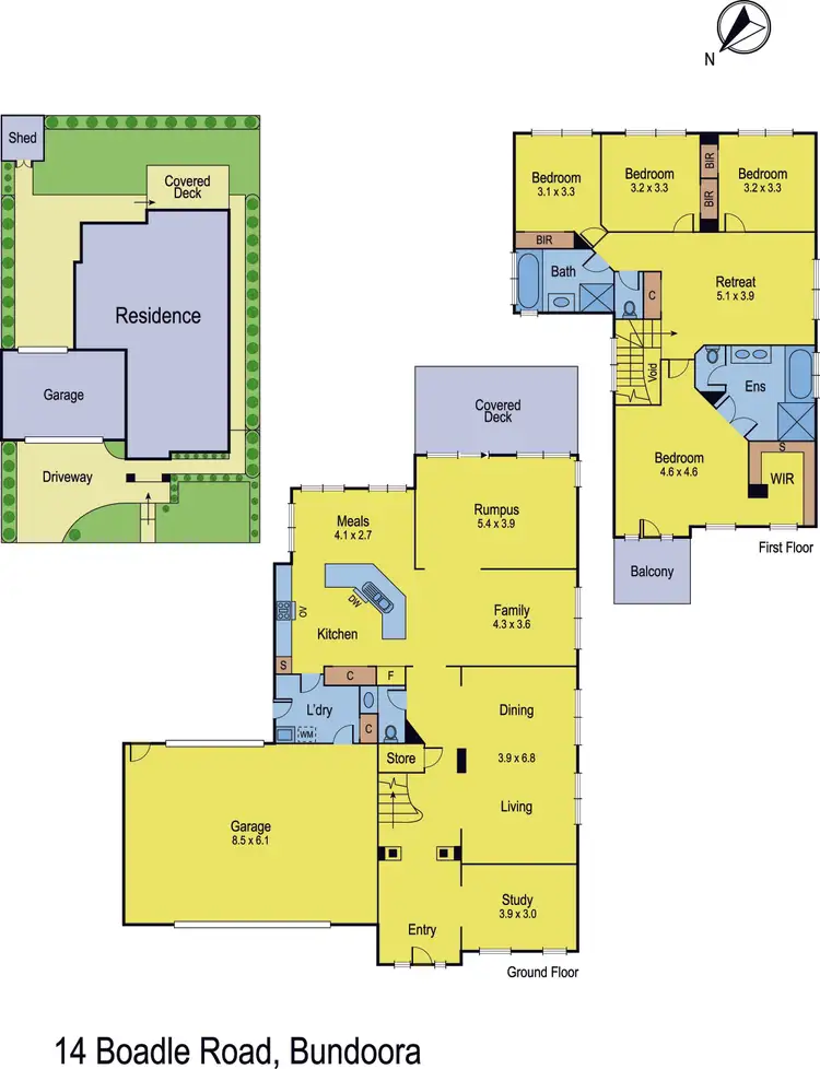 Floorplan of Homely house listing, 14 Boadle Road, Bundoora VIC 3083