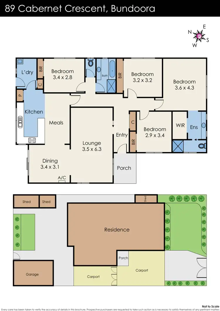 Floorplan of Homely house listing, 89 Cabernet Crescent, Bundoora VIC 3083