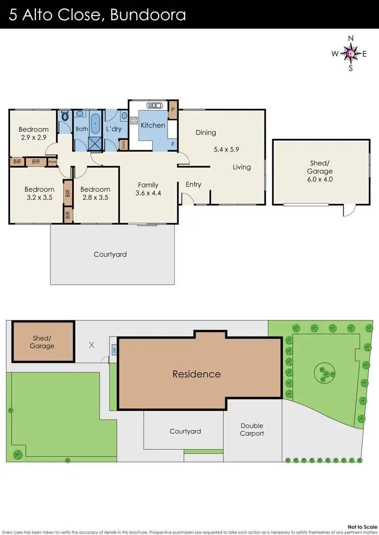 Floorplan of Homely house listing, 5 Alto Close, Bundoora VIC 3083