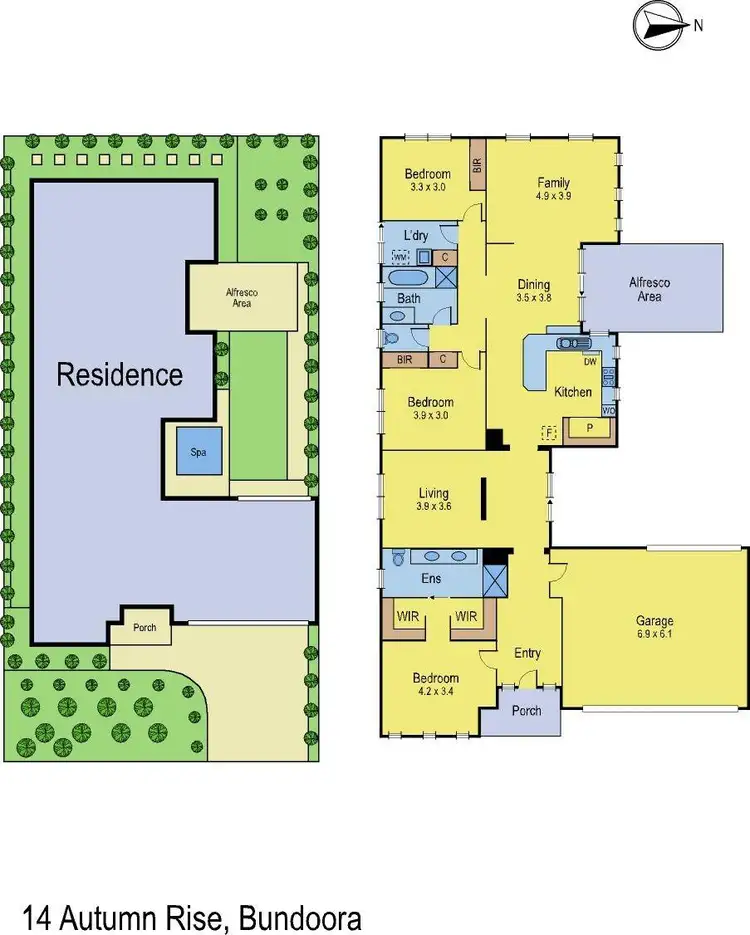 Floorplan of Homely house listing, 14 Autumn Rise, Bundoora VIC 3083