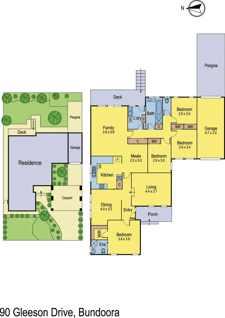 Floorplan of Homely house listing, 90 Gleeson Drive, Bundoora VIC 3083