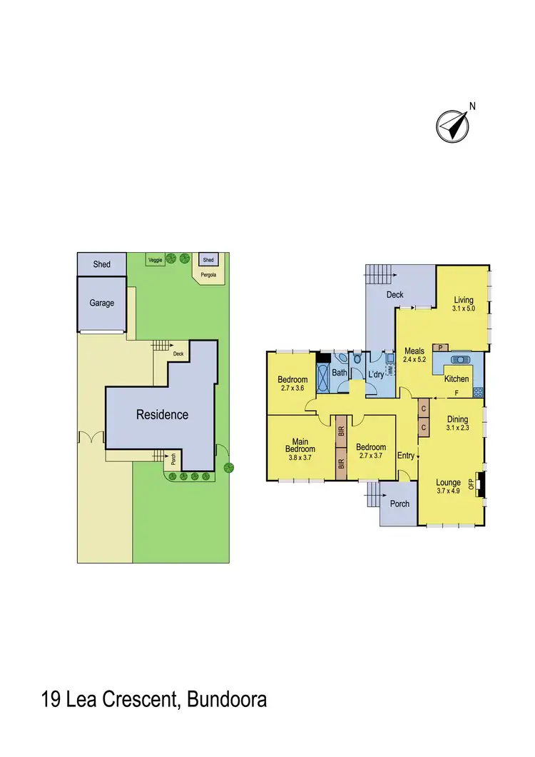 Floorplan of Homely house listing, 19 Lea Crescent, Bundoora VIC 3083