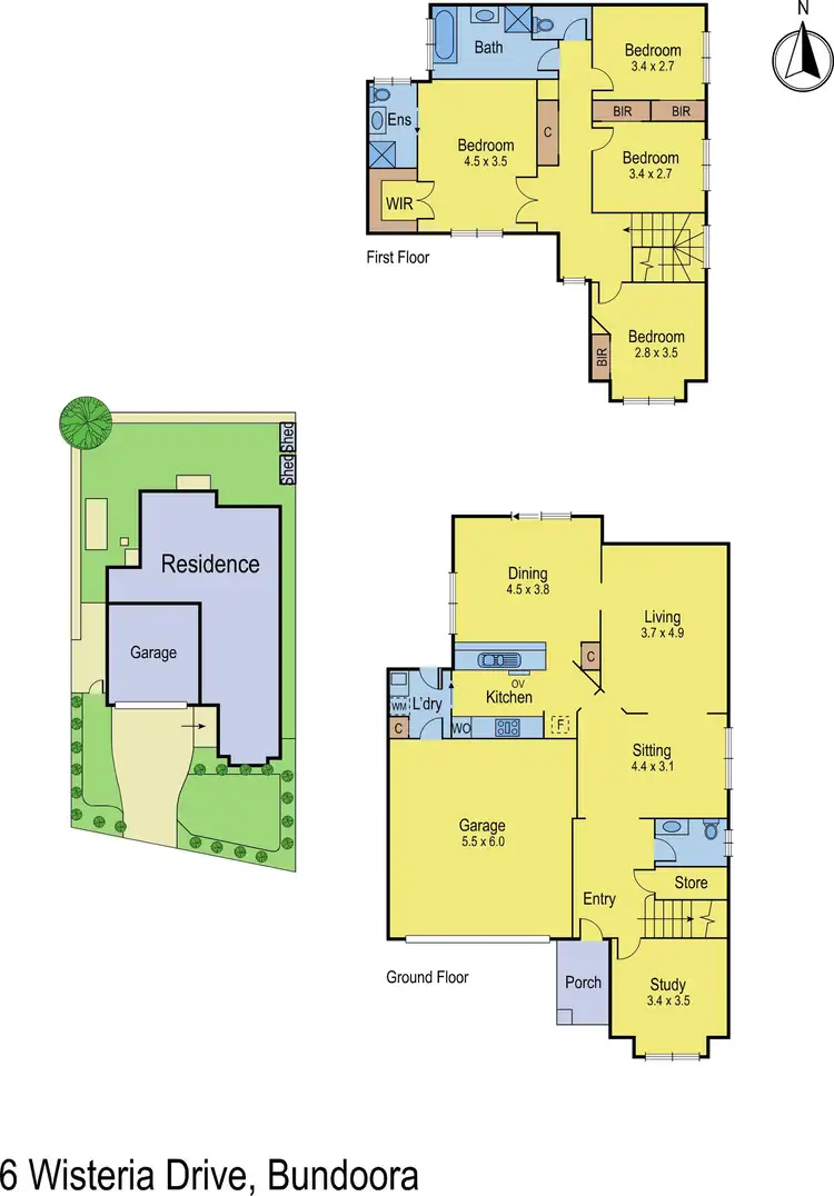 Floorplan of Homely house listing, 6 Wisteria Drive, Bundoora VIC 3083