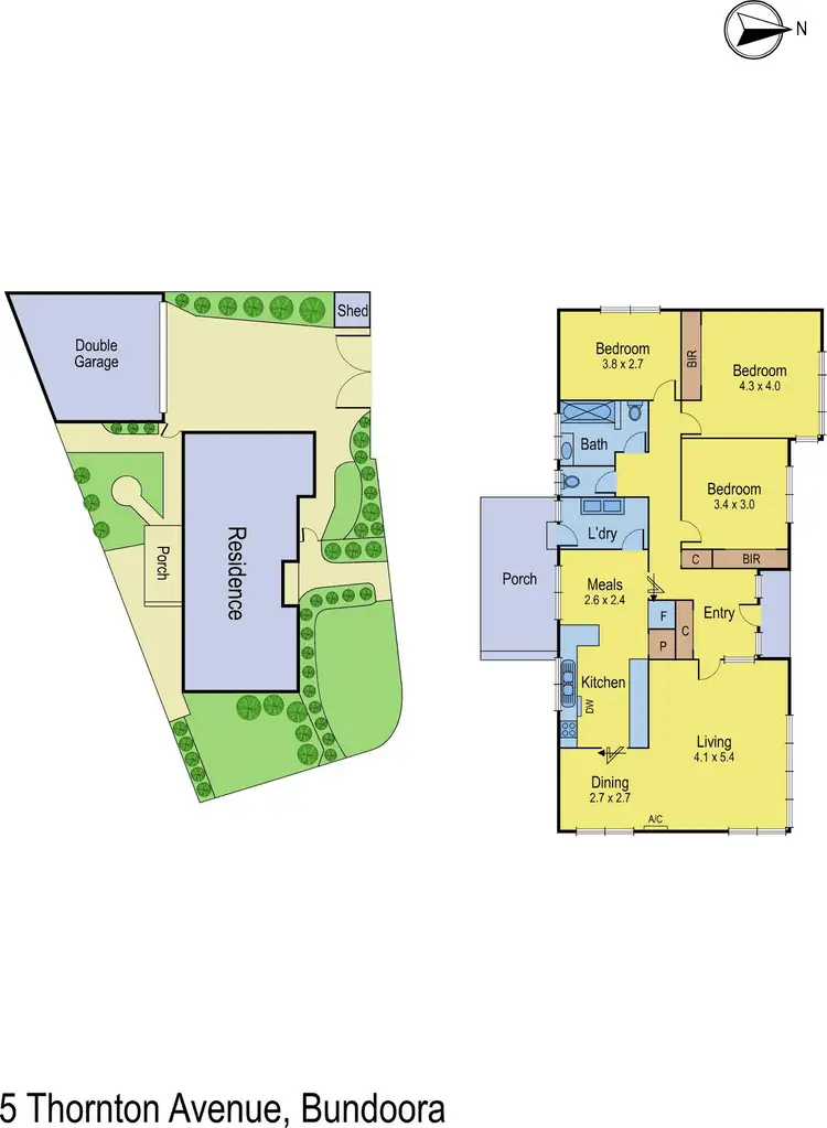 Floorplan of Homely house listing, 5 Thornton Avenue, Bundoora VIC 3083