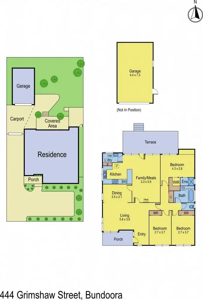 Floorplan of Homely house listing, 444 Grimshaw Street, Bundoora VIC 3083