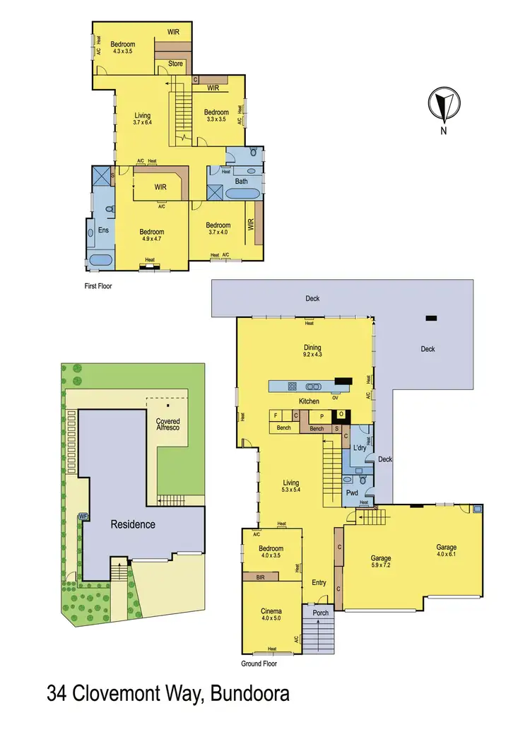 Floorplan of Homely house listing, 34 Clovemont Way, Bundoora VIC 3083