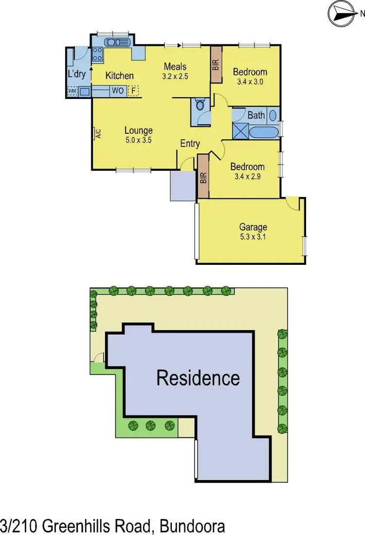 Floorplan of Homely unit listing, 3/210 Greenhills Road, Bundoora VIC 3083