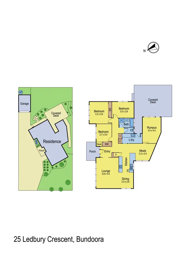 Floorplan of Homely house listing, 25 Ledbury Crescent, Bundoora VIC 3083