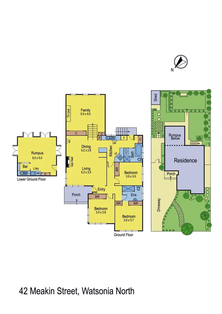 Floorplan of Homely house listing, 42 Meakin Street, Watsonia North VIC 3087