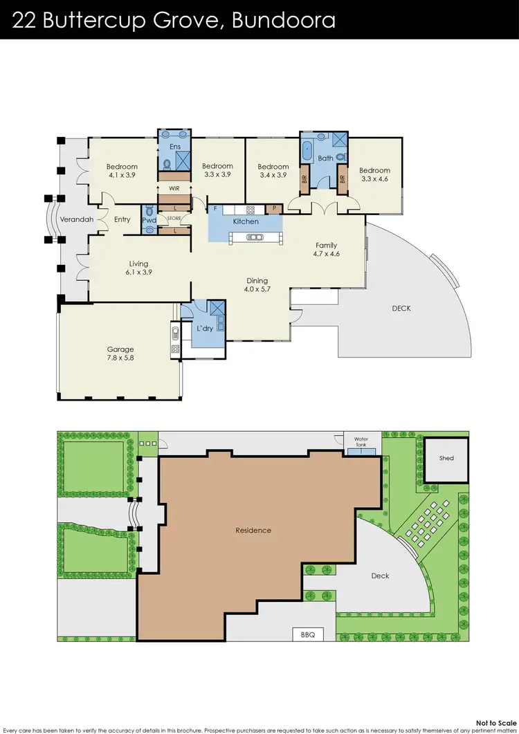 Floorplan of Homely house listing, 22 Buttercup Grove, Bundoora VIC 3083