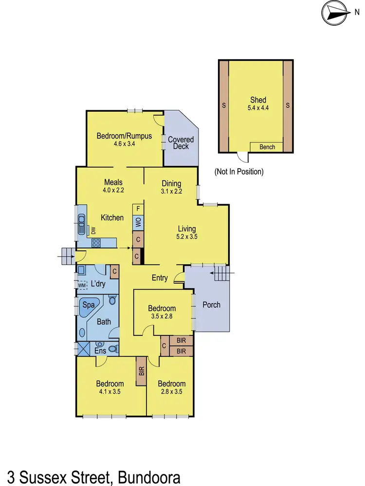 Floorplan of Homely house listing, 3 Sussex Street, Bundoora VIC 3083