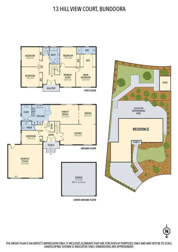 Floorplan of Homely house listing, 13 Hill View Court, Bundoora VIC 3083