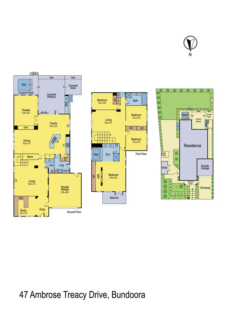 Floorplan of Homely house listing, 47 Ambrose Treacy Drive, Bundoora VIC 3083