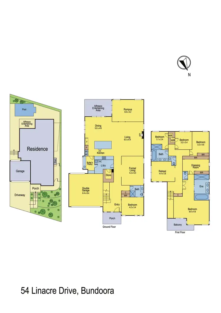 Floorplan of Homely house listing, 54 Linacre Drive, Bundoora VIC 3083