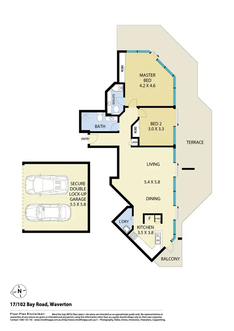 Floorplan of Homely apartment listing, 17/102 Bay Road, Waverton NSW 2060