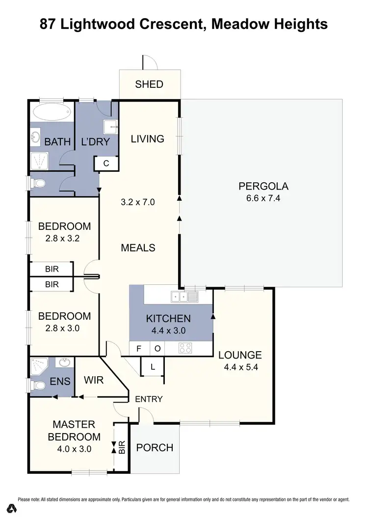 Floorplan of Homely house listing, 87 Lightwood Crescent, Meadow Heights VIC 3048