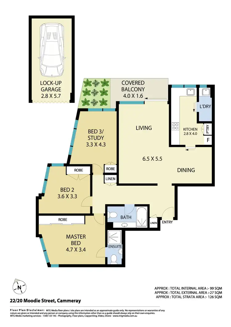 Floorplan of Homely apartment listing, 22/20 Moodie Street, Cammeray NSW 2062