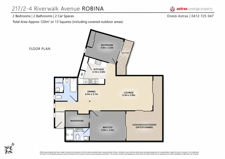 Floorplan of Homely apartment listing, 217/2-4 Riverwalk Avenue, Robina QLD 4226