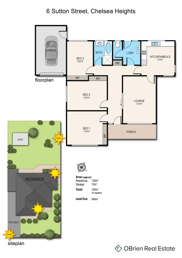 Floorplan of Homely house listing, 6 Sutton Street, Chelsea Heights VIC 3196