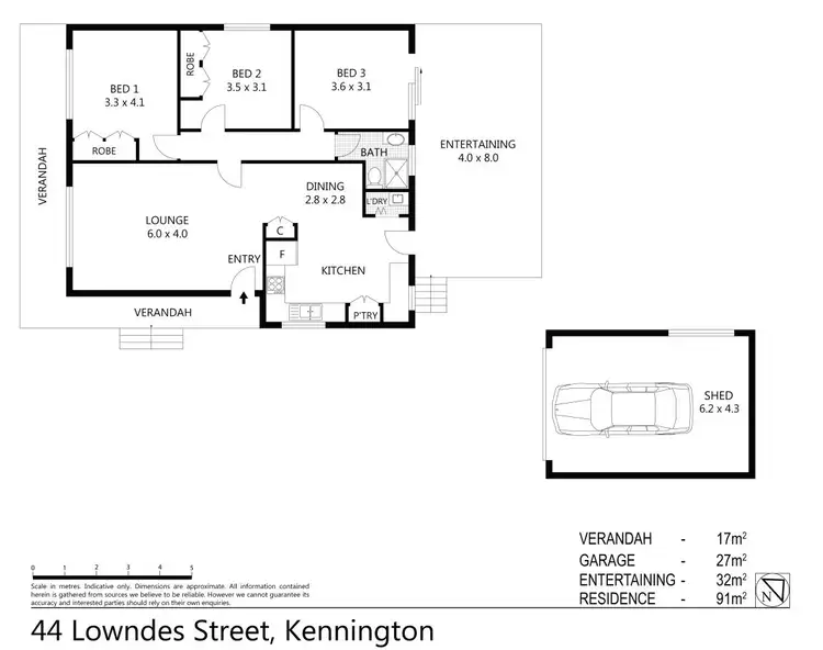 Floorplan of Homely house listing, 44 Lowndes Street, Kennington VIC 3550