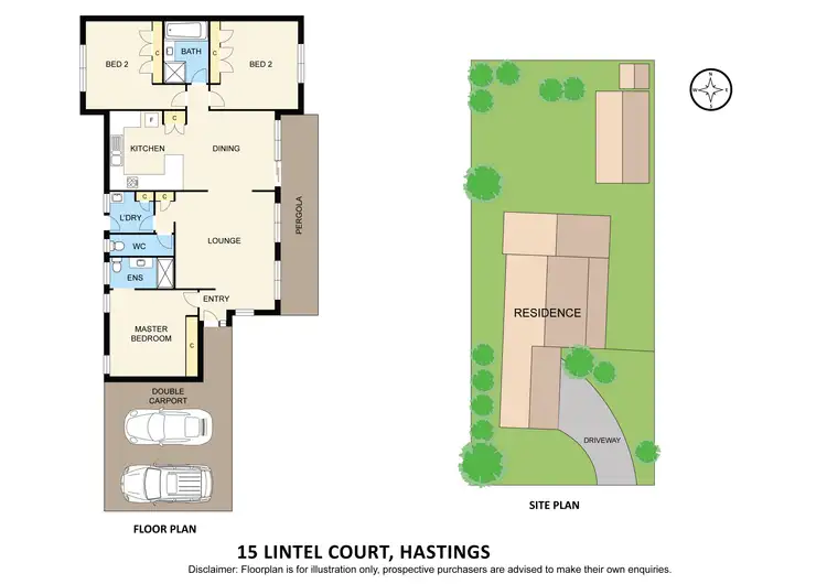 Floorplan of Homely house listing, 15 Lintel Court, Hastings VIC 3915