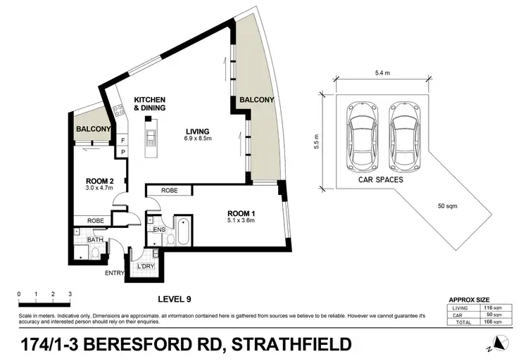 Floorplan of Homely apartment listing, 174/1-3 Beresford Road, Strathfield NSW 2135