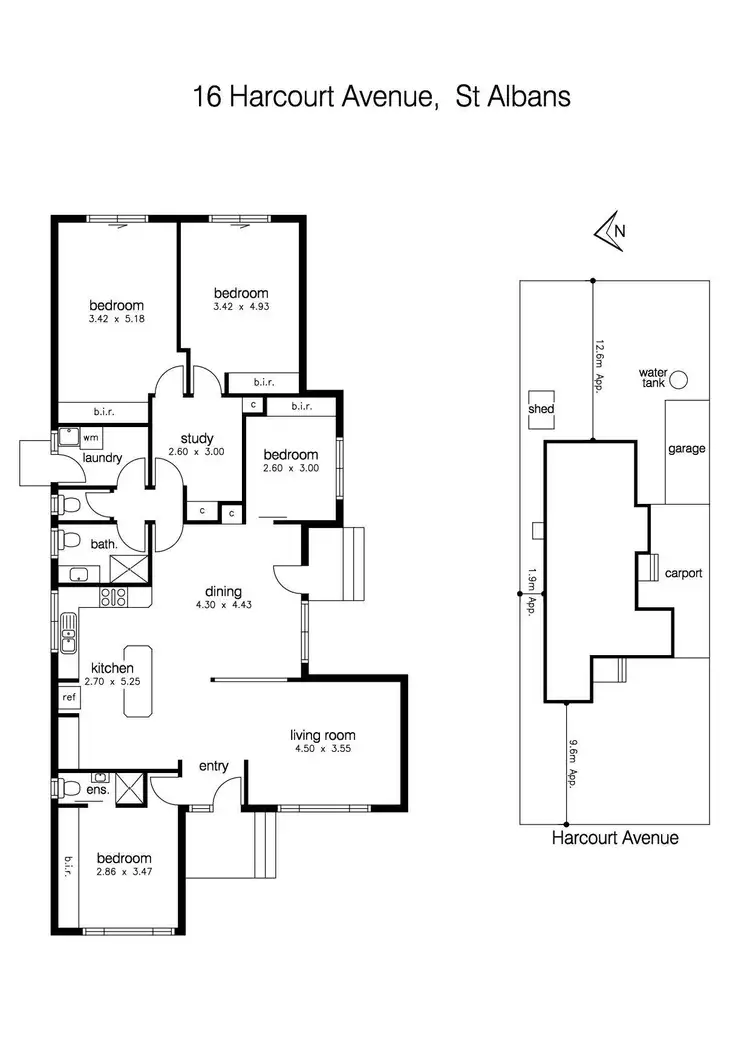 Floorplan of Homely house listing, 16 Harcourt Avenue, St Albans VIC 3021
