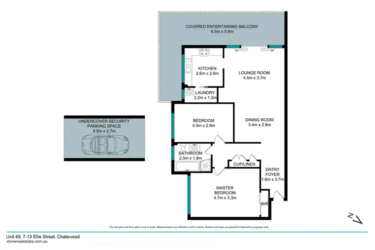 Floorplan of Homely apartment listing, 49/7-13 Ellis Street, Chatswood NSW 2067
