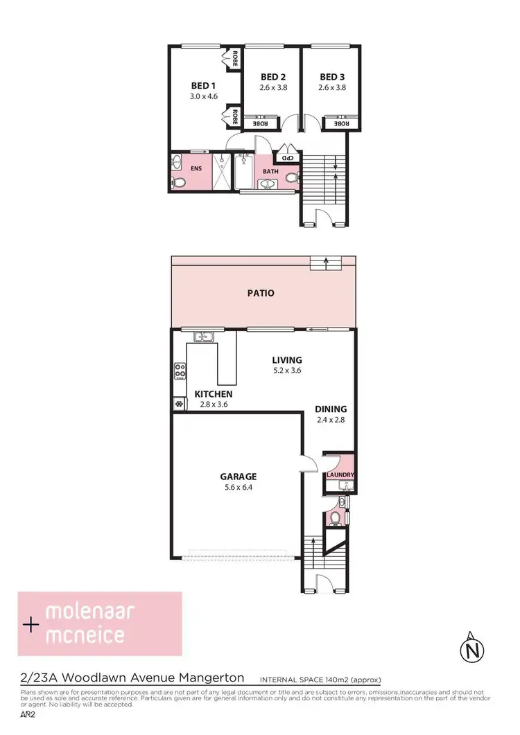 Floorplan of Homely townhouse listing, 2/23A Woodlawn Avenue, Mangerton NSW 2500