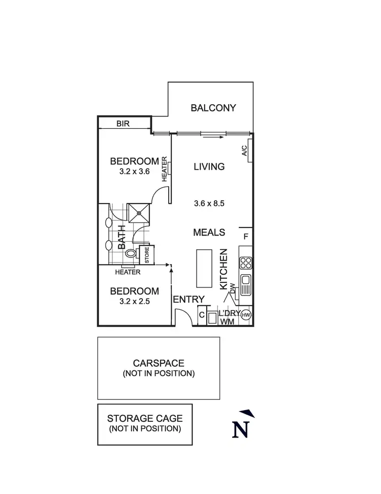 Floorplan of Homely apartment listing, 10/99 Brickworks Drive, Brunswick VIC 3056