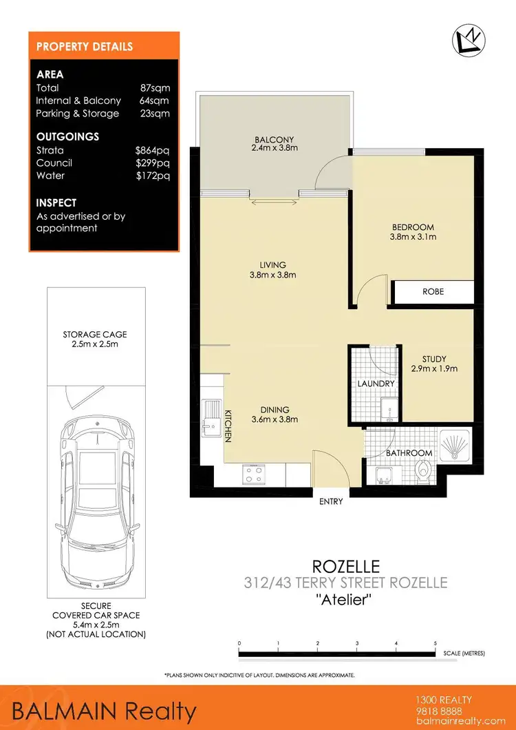 Floorplan of Homely apartment listing, 312/43 Terry Street, Rozelle NSW 2039