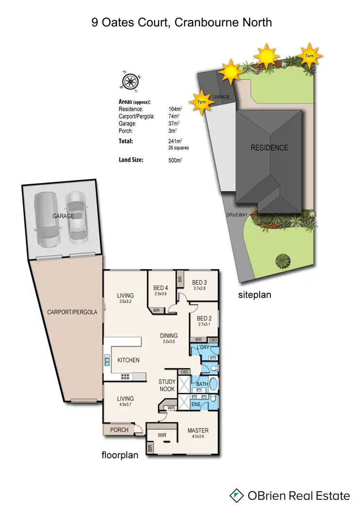 Floorplan of Homely house listing, 9 Oates Court, Cranbourne North VIC 3977