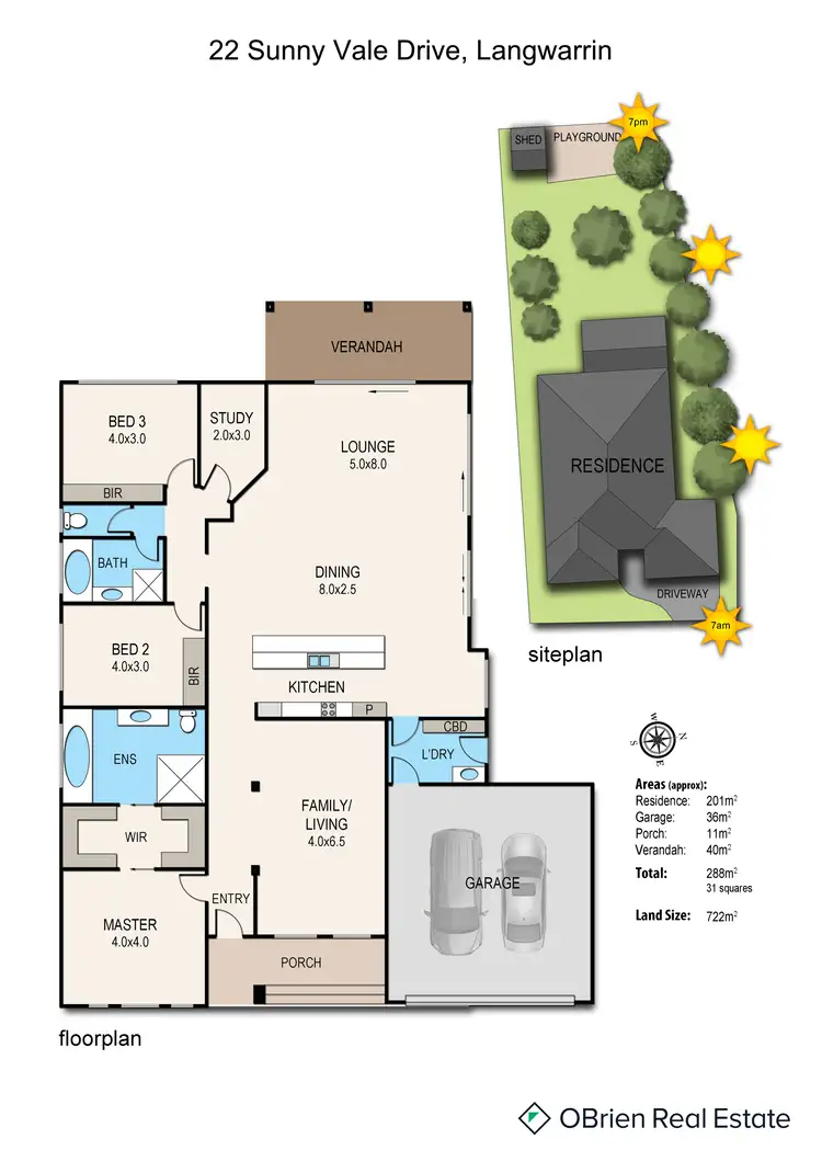 Floorplan of Homely house listing, 22 Sunnyvale Drive, Langwarrin VIC 3910