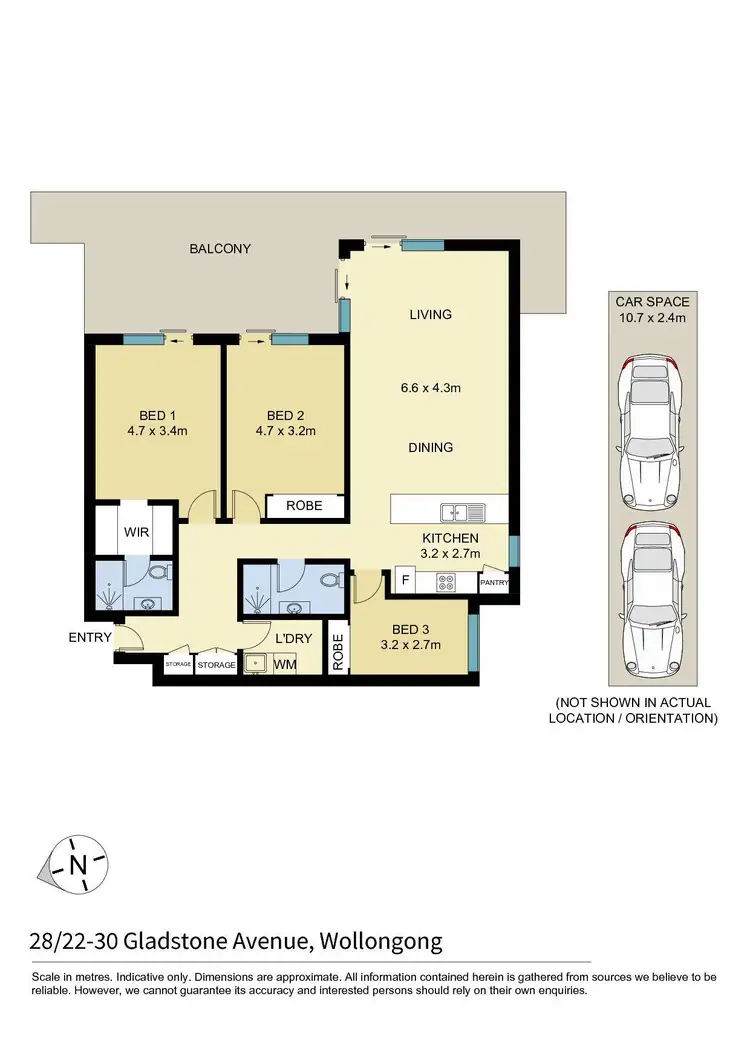 Floorplan of Homely apartment listing, 28/22-30 Gladstone Avenue, Wollongong NSW 2500