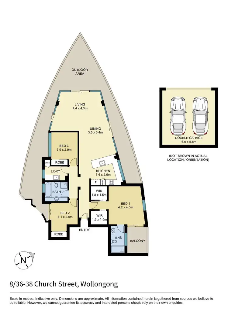 Floorplan of Homely apartment listing, 8/36-38 Church Street, Wollongong NSW 2500