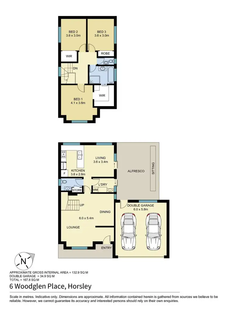 Floorplan of Homely house listing, 6 Woodglen Place, Horsley NSW 2530