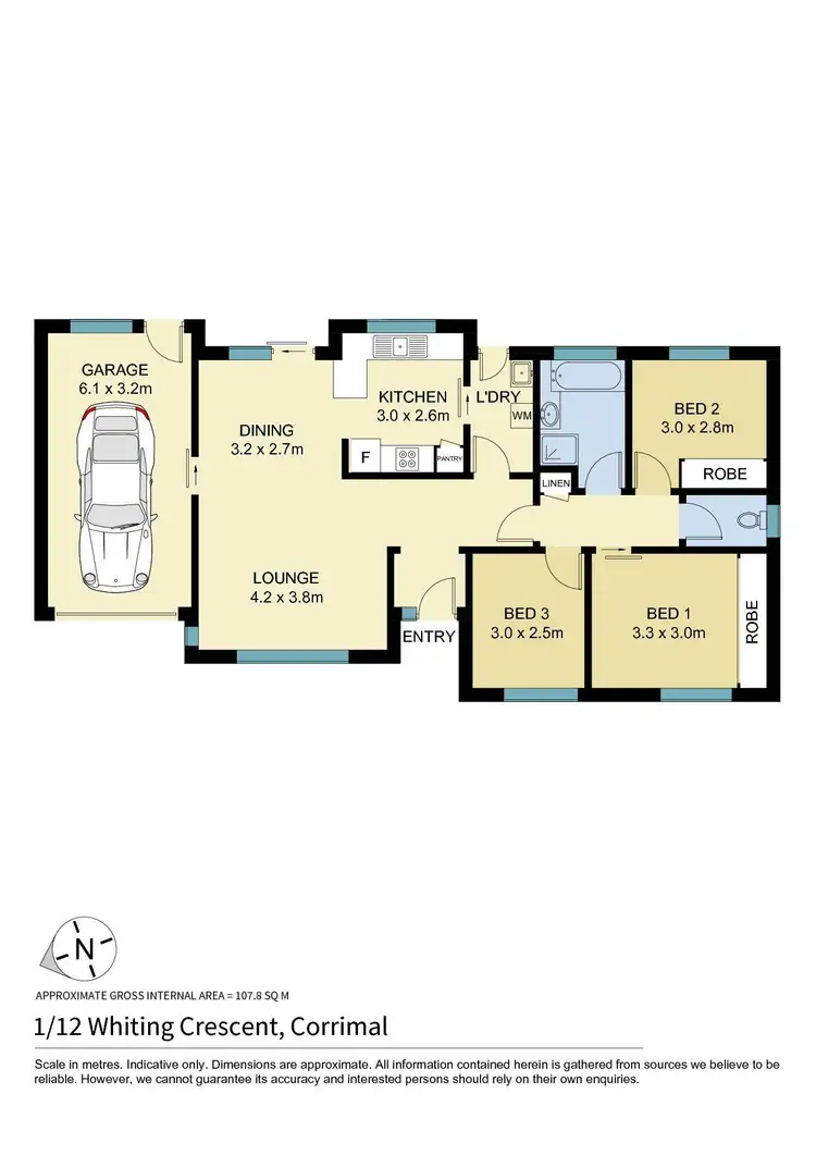 Floorplan of Homely house listing, 1/12 Whiting Crescent, Corrimal NSW 2518