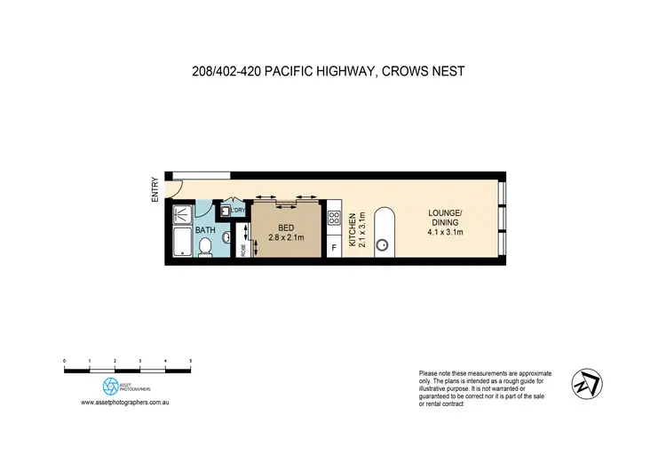 Floorplan of Homely apartment listing, 208/420 Pacific Highway, Crows Nest NSW 2065
