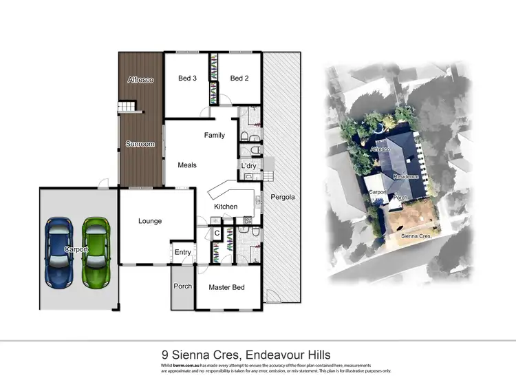Floorplan of Homely house listing, 9 Sienna Crescent, Endeavour Hills VIC 3802