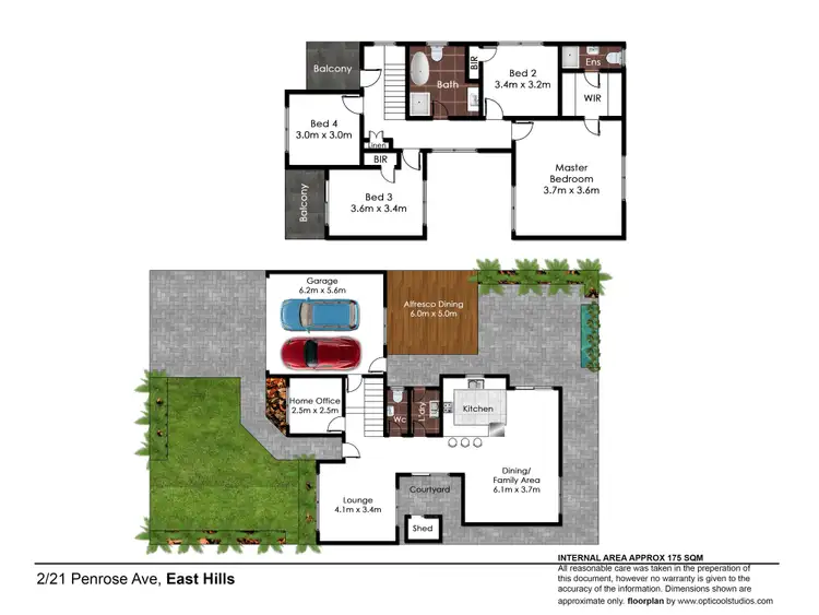 Floorplan of Homely semi-detached listing, 2/21 Penrose Avenue, East Hills NSW 2213