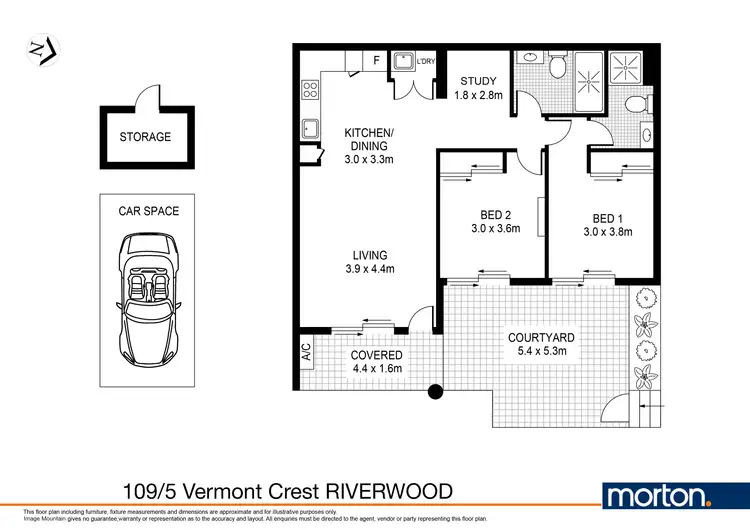 Floorplan of Homely apartment listing, 109/5 Vermont Crescent, Riverwood NSW 2210