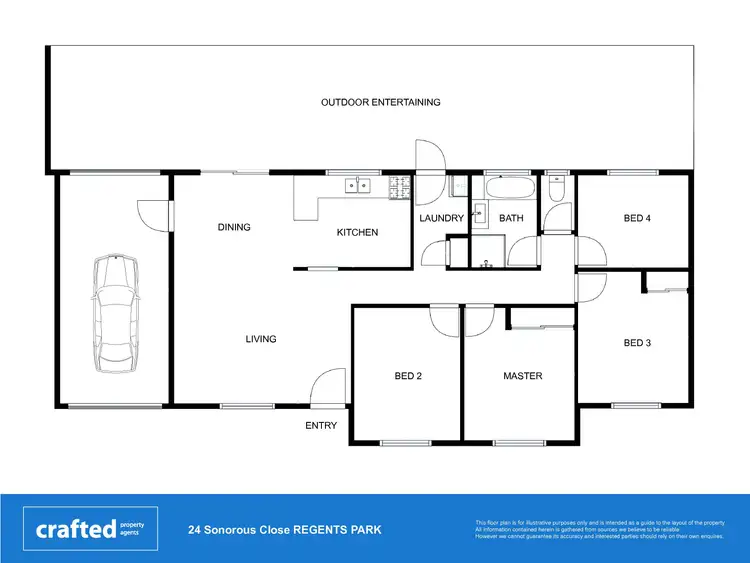 Floorplan of Homely house listing, 24 Sonorous Close, Regents Park QLD 4118