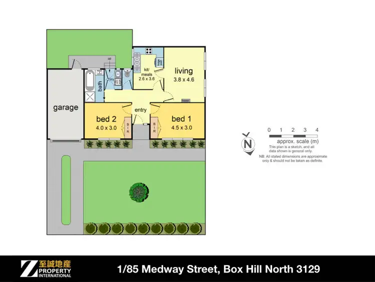 Floorplan of Homely unit listing, 1/85 Medway Street, Box Hill North VIC 3129