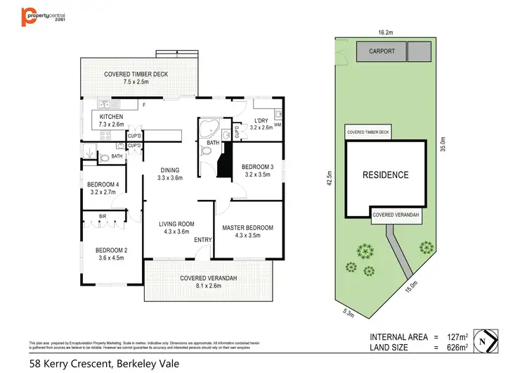 Floorplan of Homely house listing, 58 Kerry Crescent, Berkeley Vale NSW 2261