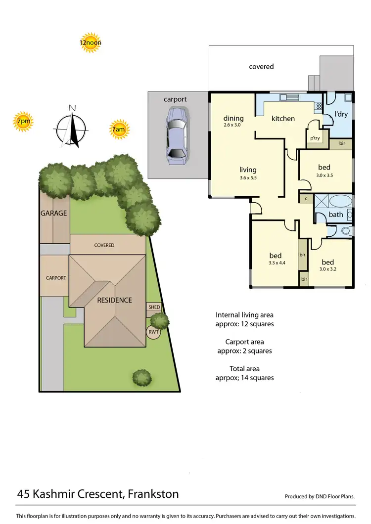 Floorplan of Homely house listing, 45 Kashmir Crescent, Frankston VIC 3199