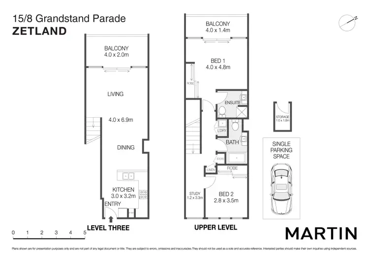 Floorplan of Homely apartment listing, 15/8 Grandstand Parade, Zetland NSW 2017