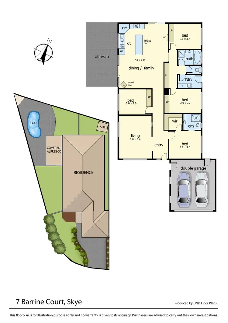 Floorplan of Homely house listing, 7 Barrine Court, Skye VIC 3977