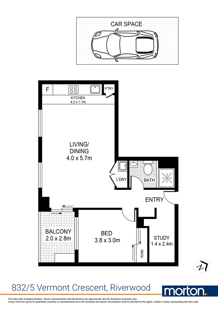 Floorplan of Homely apartment listing, 832/5 Vermont Crescent, Riverwood NSW 2210